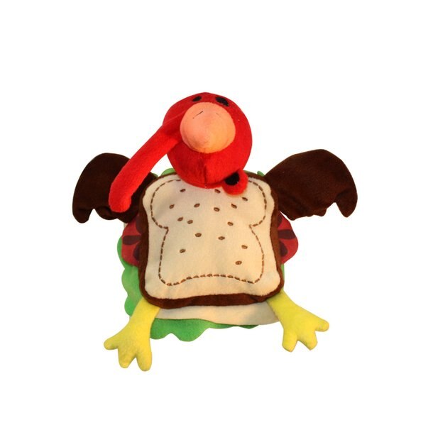 turkey sandwich dog toy