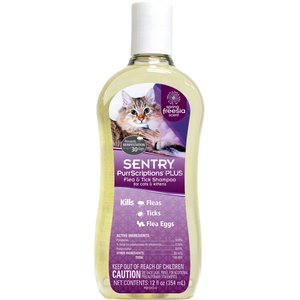Sentry PurrScriptions Plus Flea & Tick Shampoo for Cats, 12-oz bottle