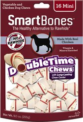 SmartBones Mini DoubleTime Chicken Chews Dog Treats, 16 count slide 1 of 6
