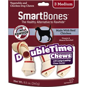 SmartBones Medium DoubleTime Chicken Chews Dog Treats, 3 pack