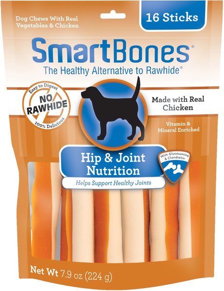 SmartBones Hip & Joint Care Chicken Chews Dog Treats, 16 pack slide 1 of 3