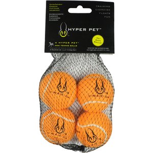 Hyper Pet 4 Pack of Balls for Dogs, Orange, Mini