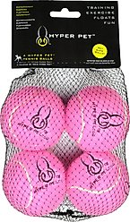 Hyper Pet 4 Pack of Balls for Dogs, Pink, Regular