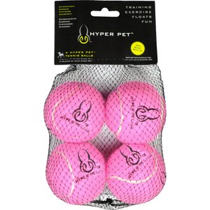 Hyper Pet 4 Pack of Balls for Dogs, Pink, Regular