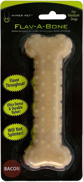 Hyper Pet Bacon Flav-A-Bone Dog Chew Toy, Medium slide 1 of 5