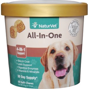 NaturVet All-in-One Soft Chews Multivitamin for Dogs, 60 count