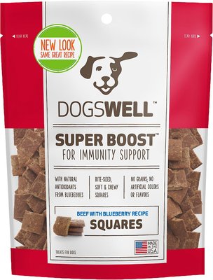 Dogswell Super Boost Squares Beef with Blueberry Recipe Dog Treats, slide 1 of 1