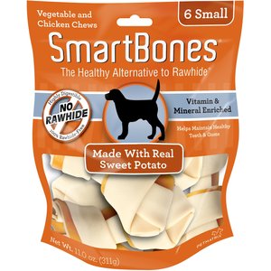 SmartBones Small Sweet Potato Chews Dog Treats, 6 pack