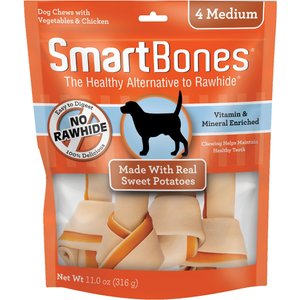SmartBones Medium Sweet Potato Chews Dog Treats, 4 count