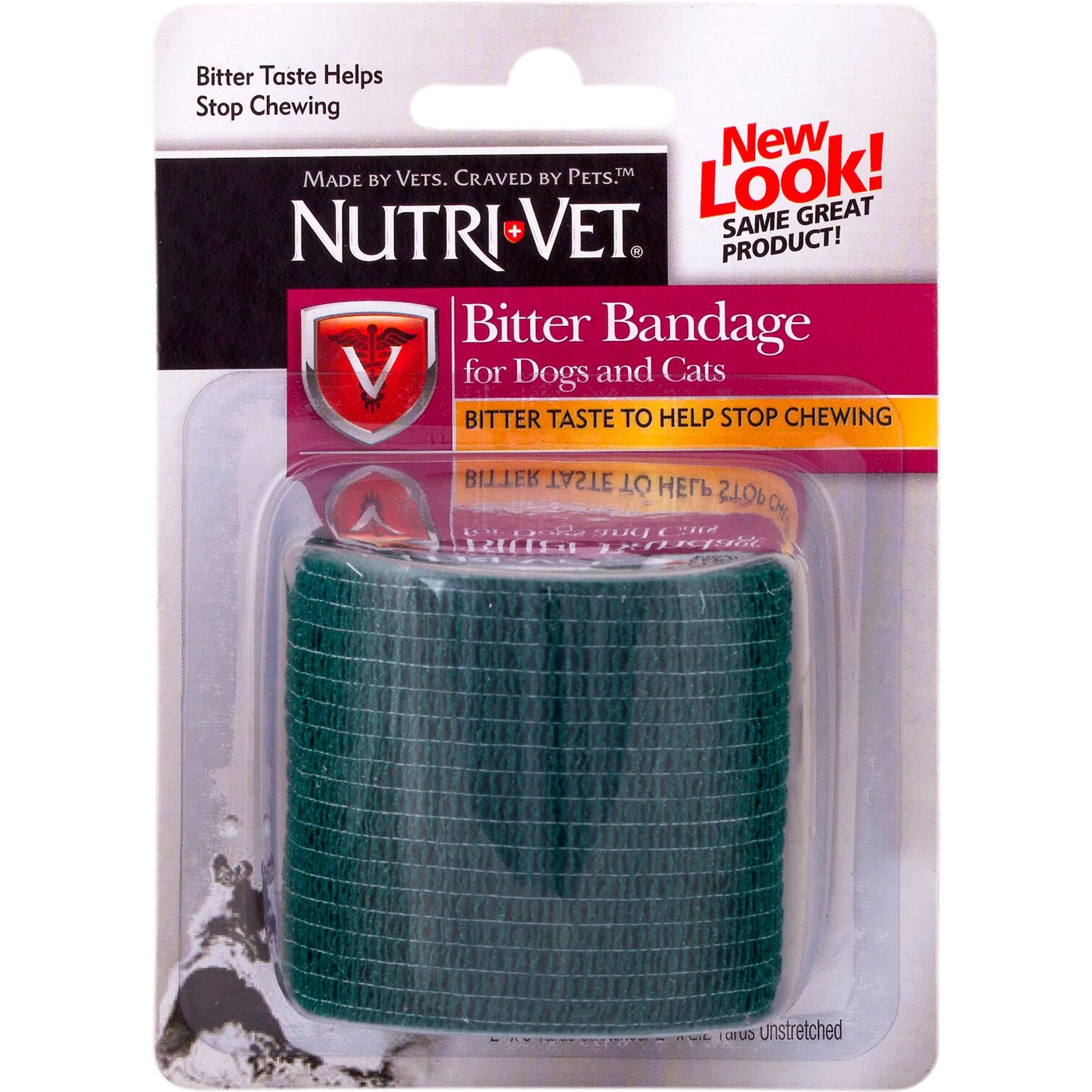 Nutri-Vet Bitter Dog & Cat Bandage, Color Varies, 2-in