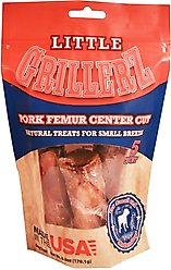 Grillerz Little Grillerz Pork Femur Center Cut Dog Treats, 5 count