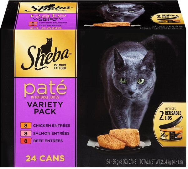 Discontinued SHEBA Premium Chicken, Salmon & Beef Pate Entrees