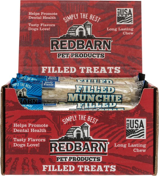 Redbarn Filled Munchie Retrievers Beef Flavor Dog Treats, Case of 24 slide 1 of 5