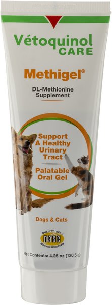 Vetoquinol Methigel Gel Urinary Supplement for Cats & Dogs, 4.25-oz tube slide 1 of 2