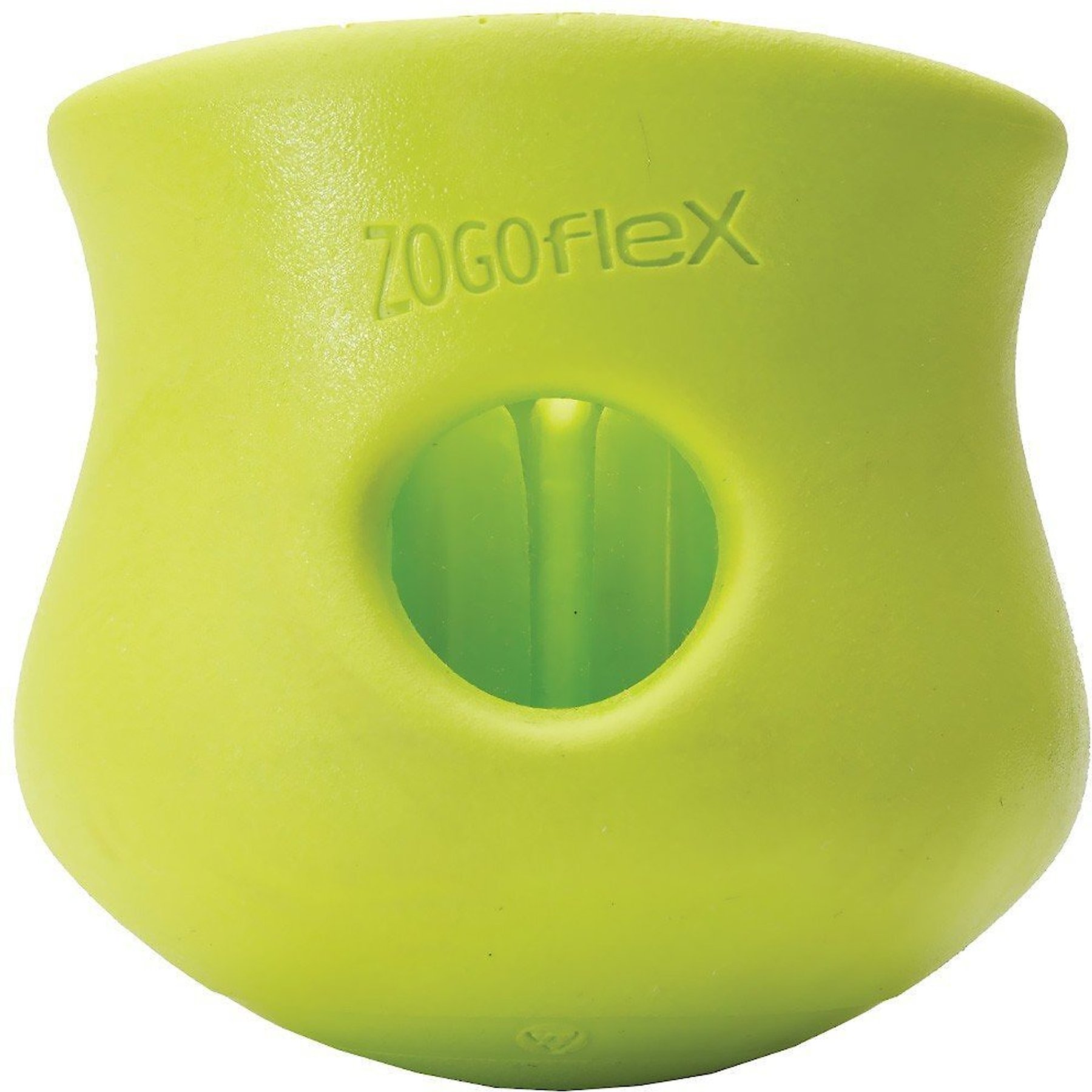 West Paw Zogoflex Toppl Interactive Treat Dispensing Dog Puzzle Play Toy,  100% Guaranteed Tough, It Floats!, Made in USA, Small, Granny Smith