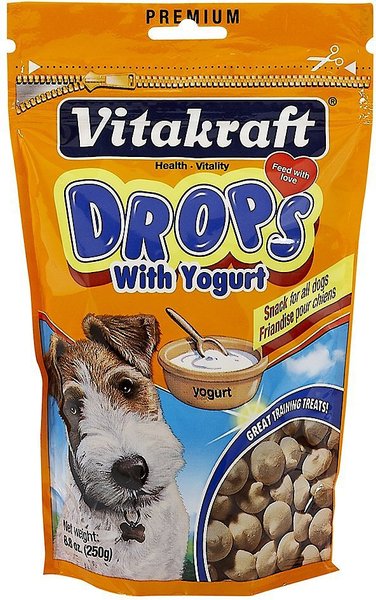 Vitakraft Drops Bite-Sized Yogurt Small Dog Training Treats, 8.8-oz bag slide 1 of 6