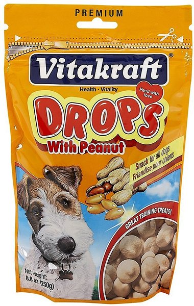 Vitakraft Drops Bite-Sized Peanut Training Small DogTreats, 8.8-oz bag slide 1 of 3