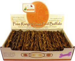 Canine Caviar Braided Buffalo Stix 6" Dog Treats, case of 50