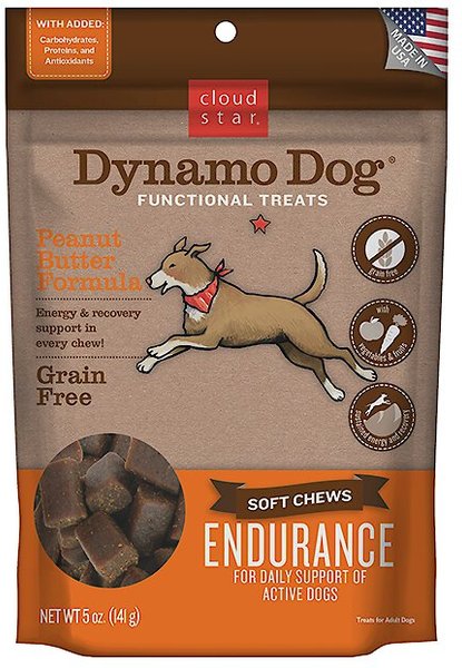 Discontinued - CLOUD STAR Dynamo Dog Endurance Soft Chews with Peanut ...