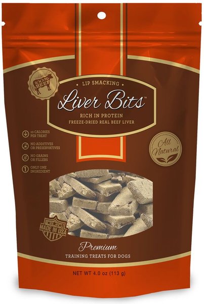 Liver Bits Freeze-Dried Raw Dog Treats, 4-oz bag slide 1 of 2
