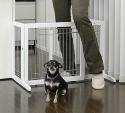 Richell Freestanding Gate for Dogs & Cats, Origami White, Small