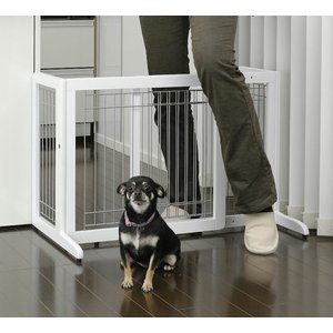 Richell Freestanding Gate for Dogs & Cats, Origami White, Small