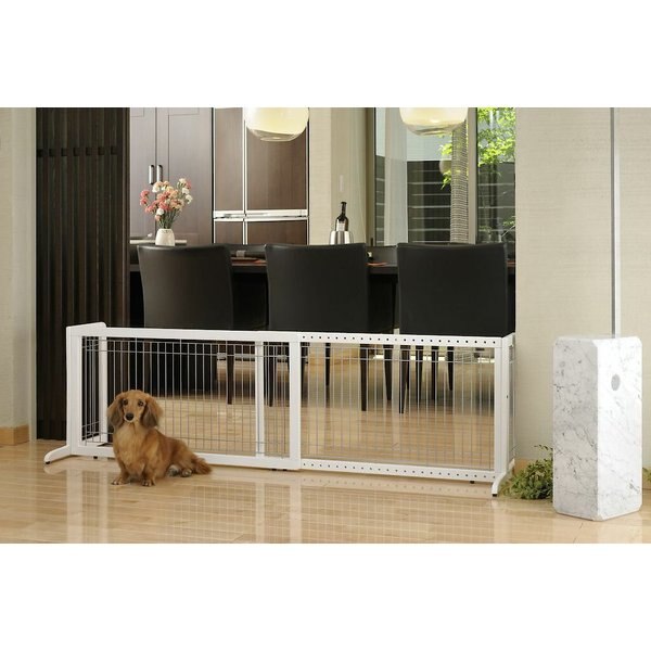 RICHELL Freestanding Gate for Dogs & Cats, Autumn Matte, Large