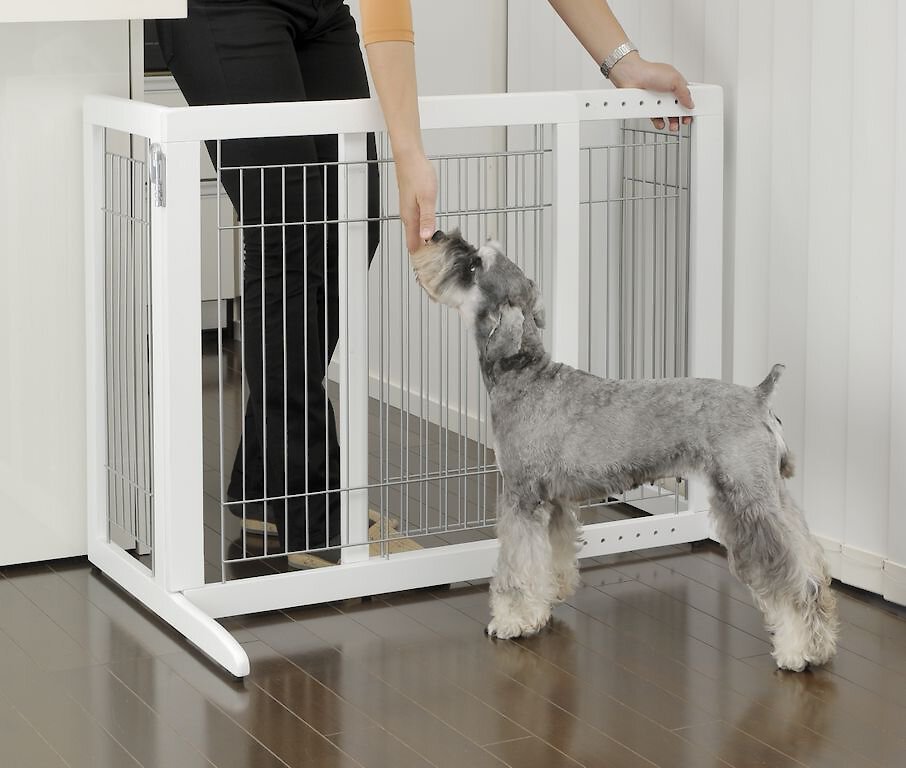 RICHELL HS Freestanding Gate for Dogs & Cats, Origami White Customer ...