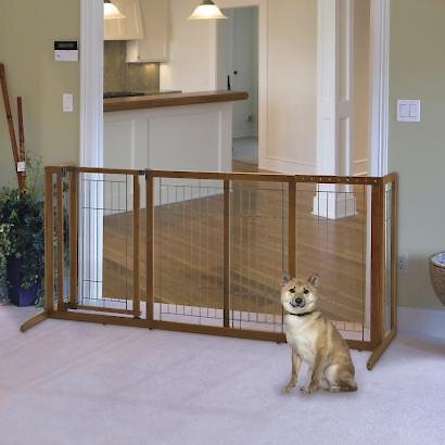 Freestanding pet discount gate with door