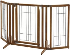 Richell Premium Plus Freestanding Dog Gate, Brown slide 2 of 6