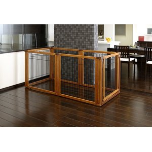 Richell 6-Panel Convertible Elite Dog & Cat Gate, Brown