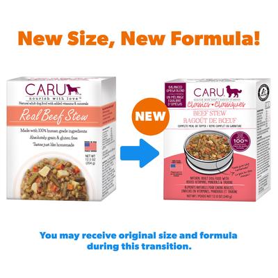 Show full view: Caru Real Beef Stew Grain-Free Wet Dog Food, 12-oz, case of 12 slide 3 of 12