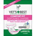 Vet's Best Comfort-Fit Disposable Female Dog Diapers, Large/X-Large: 23.5 to 31.5-in waist, 12 count