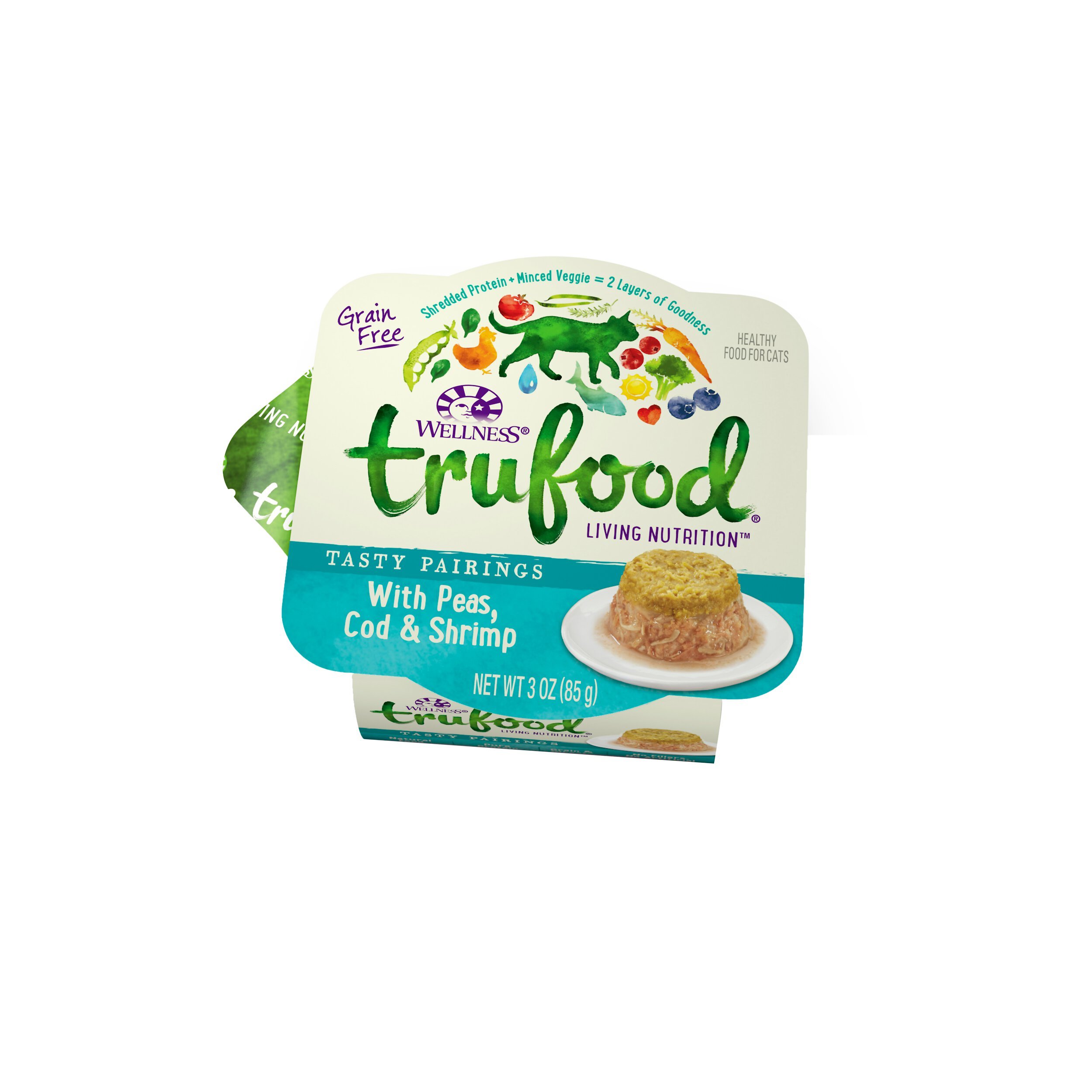 WELLNESS TruFood Tasty Pairings with Peas, Cod & Shrimp GrainFree Cat
