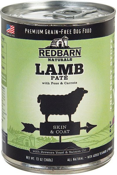 Redbarn Naturals Lamb Pate Skin Coat Grain Free Canned Dog Food