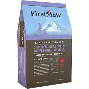 FirstMate Chicken Meal with Blueberries Formula Limited Ingredient Diet Grain-Free Dry Cat Food, 3.96-lb bag