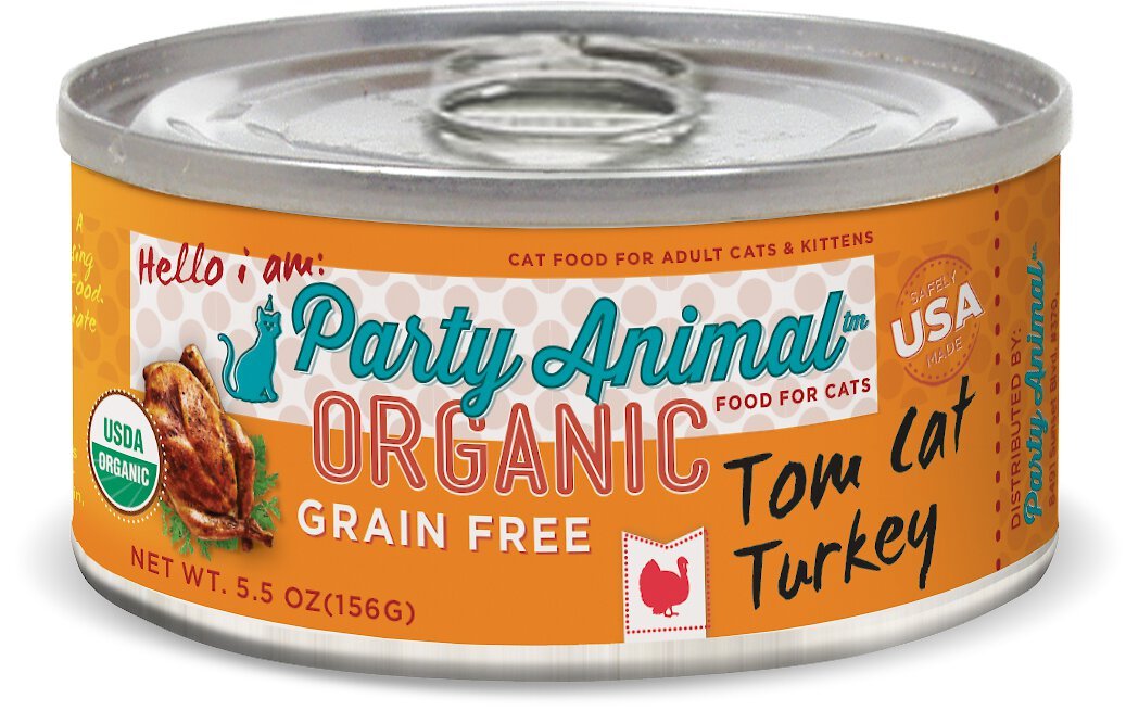 PARTY ANIMAL Tom Cat Turkey Recipe Grain Free Canned Cat Food