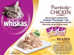 Whiskas Purrfectly Chicken Pouches Variety Pack Cat Food Pouches, 3-oz, case of 10 slide 2 of 7