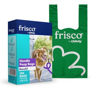 Frisco Handle Dog Poop Bags, Unscented, 120 count