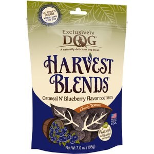 Exclusively Dog Harvest Blends Oatmeal N' Blueberry Flavor Dog Treats, 7-oz bag