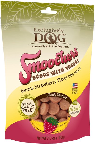 EXCLUSIVELY DOG Smoochers Yogurt Drops Banana Strawberry Flavor