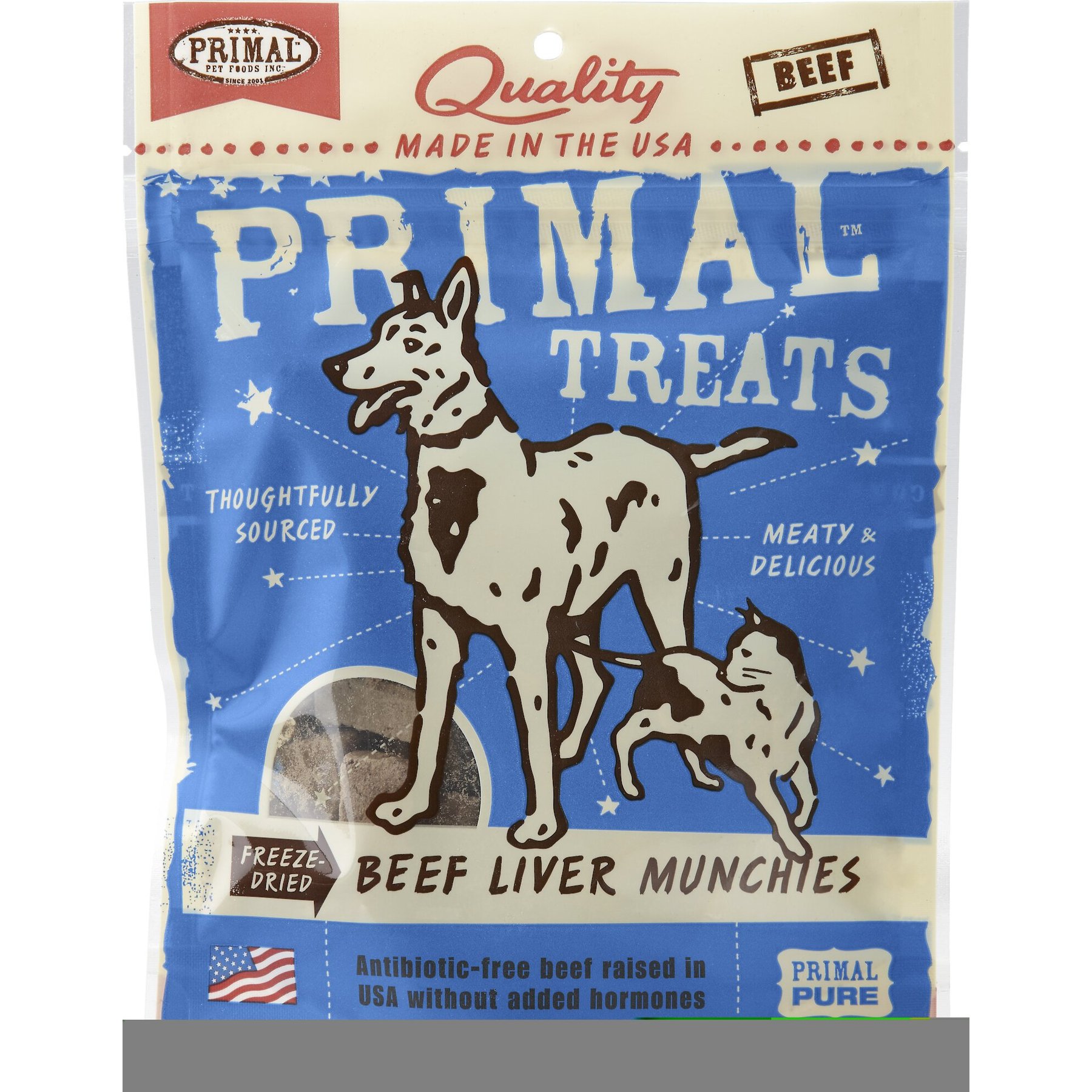 Primal Freeze-Dried Grain Free Beef Liver Munchies Dog and Cat Treats