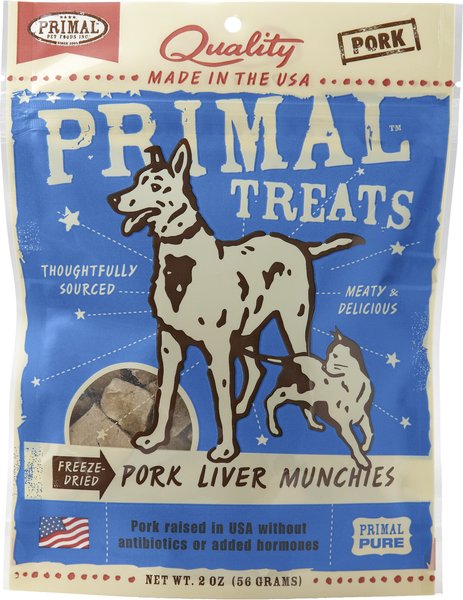 Primal Freeze-Dried Grain Free Beef Liver Munchies Dog and Cat Treats