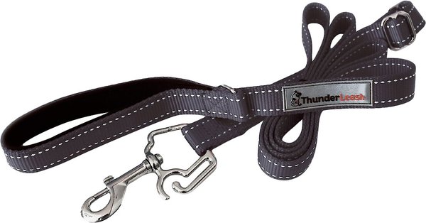 ThunderLeash Nylon Dog Leash, Black, Medium/Large: 7-ft long, 1-in wide slide 1 of 7