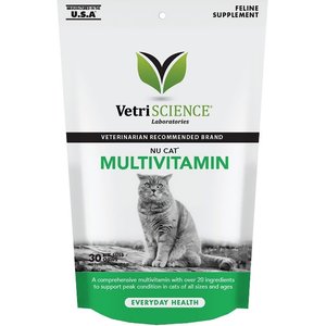 VetriScience Nu Cat Soft Chews Multivitamin for Cats, 30 count