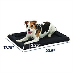 MidWest Ultra Durable Bolster Cat & Dog Bed, Black, 24-inch slide 2 of 4