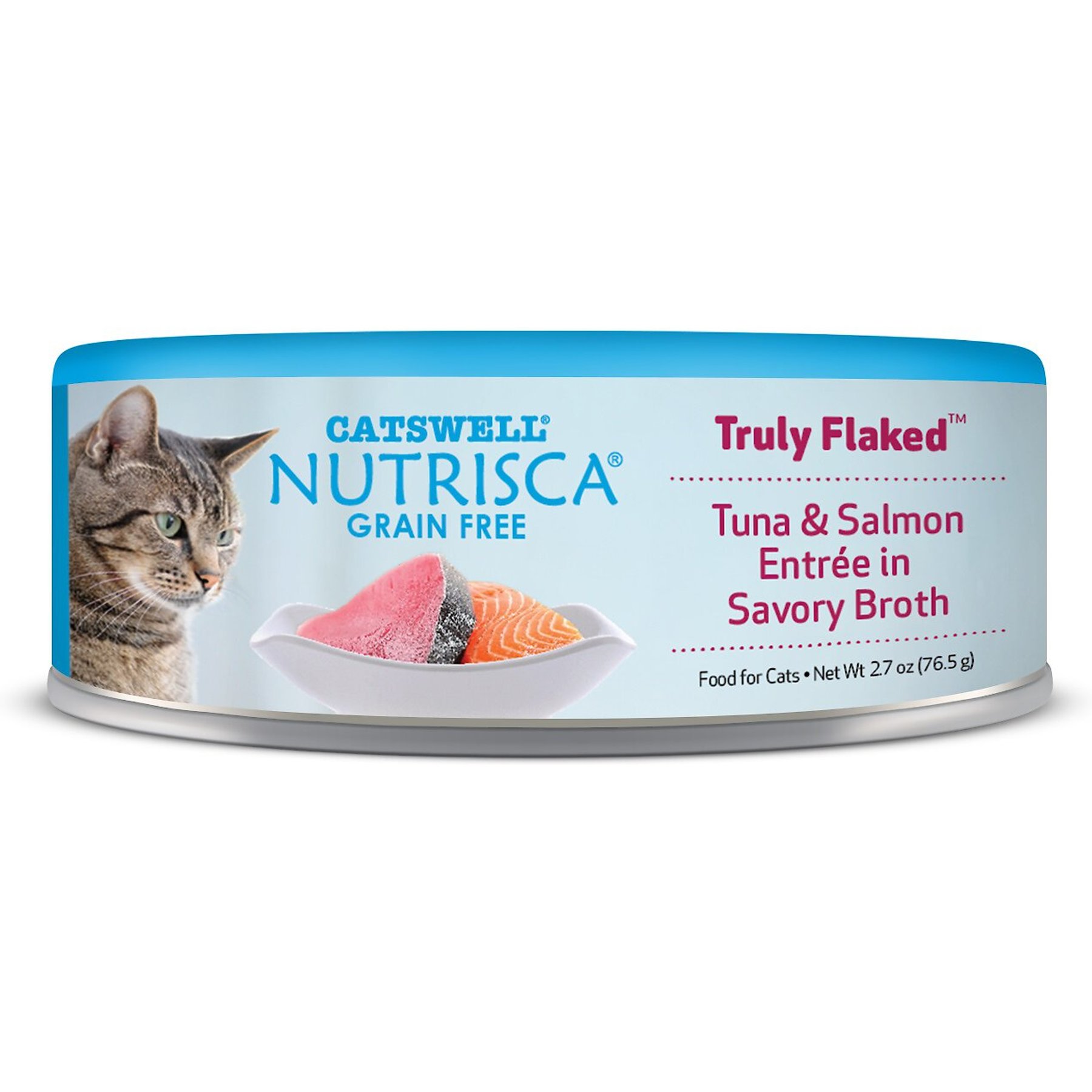 Nutrisca Grain Free Truly Flaked Tuna Salmon Entree in Savory Broth Canned Cat Food