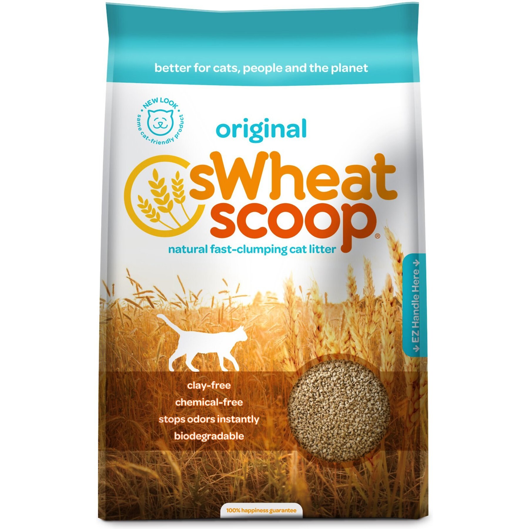 SWHEAT SCOOP Original Natural Clumping Wheat Cat Litter 28 lb bag Chewy