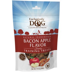 Exclusively Dog Bacon Apple Flavor Training Dog Treats, 7-oz bag