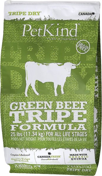 PetKind Tripe Dry Grain-Free Green Beef Tripe Formula Dry Dog Food, 25-lb bag slide 1 of 5